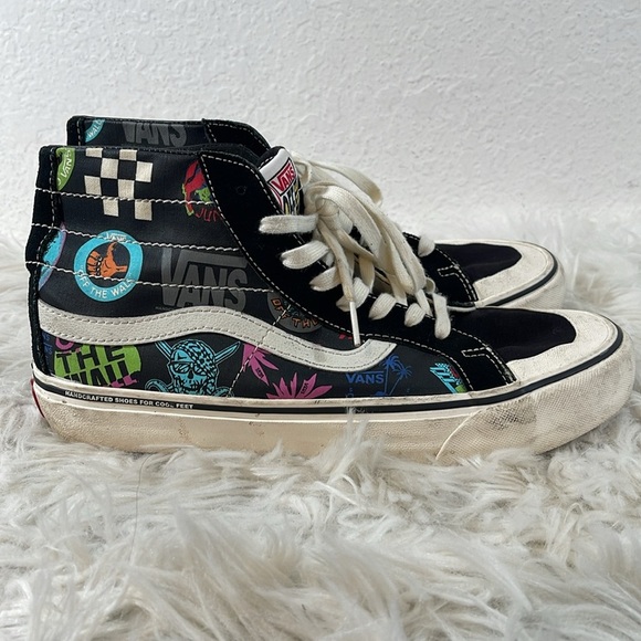VANS SK8-HI All Over Print Skate Shoe Sneaker Size 9 Pirates & Palms Unisex - Picture 1 of 11